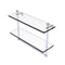 Allied Brass Mambo Collection 16 Inch Two Tiered Glass Shelf with Integrated Towel Bar MA-2-16TB-PC