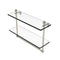 Allied Brass Mambo Collection 16 Inch Two Tiered Glass Shelf with Integrated Towel Bar MA-2-16TB-PNI