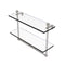 Allied Brass Mambo Collection 16 Inch Two Tiered Glass Shelf with Integrated Towel Bar MA-2-16TB-SN
