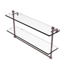 Allied Brass Mambo Collection 22 Inch Two Tiered Glass Shelf with Integrated Towel Bar MA-2-22TB-CA