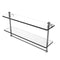 Allied Brass Mambo Collection 22 Inch Two Tiered Glass Shelf with Integrated Towel Bar MA-2-22TB-GYM