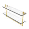 Allied Brass Mambo Collection 22 Inch Two Tiered Glass Shelf with Integrated Towel Bar MA-2-22TB-PB