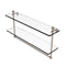 Allied Brass Mambo Collection 22 Inch Two Tiered Glass Shelf with Integrated Towel Bar MA-2-22TB-PEW