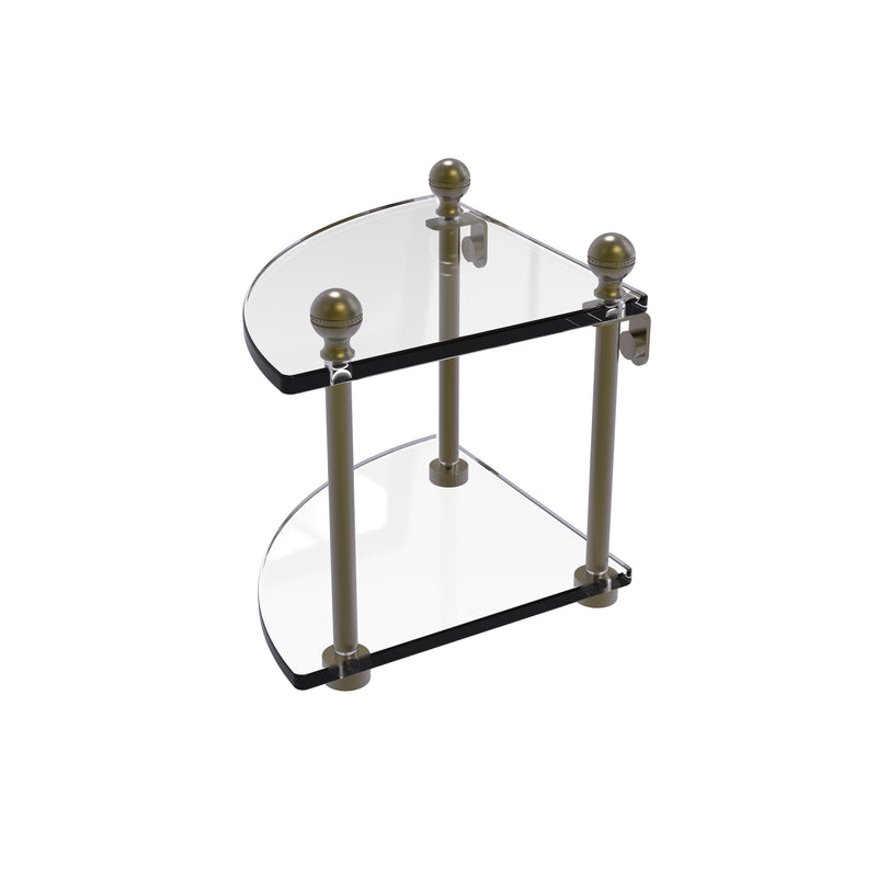 Allied Brass Mambo Collection 2 Tier Corner Glass Shelf MA-3-ABR
