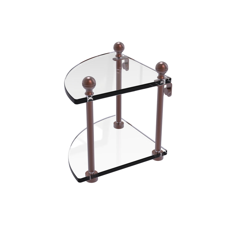 Allied Brass Mambo Collection 2 Tier Corner Glass Shelf MA-3-CA