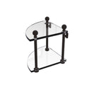 Allied Brass Mambo Collection 2 Tier Corner Glass Shelf MA-3-ORB