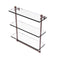 Allied Brass Mambo Collection 16 Inch Triple Tiered Glass Shelf with Integrated Towel Bar MA-5-16TB-CA