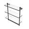 Allied Brass Mambo Collection 16 Inch Triple Tiered Glass Shelf with Integrated Towel Bar MA-5-16TB-ORB