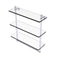 Allied Brass Mambo Collection 16 Inch Triple Tiered Glass Shelf with Integrated Towel Bar MA-5-16TB-SCH