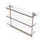 Allied Brass Mambo Collection 22 Inch Triple Tiered Glass Shelf with Integrated Towel Bar MA-5-22TB-BBR