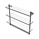 Allied Brass Mambo Collection 22 Inch Triple Tiered Glass Shelf with Integrated Towel Bar MA-5-22TB-ORB