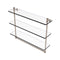 Allied Brass Mambo Collection 22 Inch Triple Tiered Glass Shelf with Integrated Towel Bar MA-5-22TB-PEW