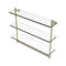 Allied Brass Mambo Collection 22 Inch Triple Tiered Glass Shelf with Integrated Towel Bar MA-5-22TB-SBR