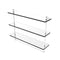 Allied Brass Mambo Collection 22 Inch Triple Tiered Glass Shelf with Integrated Towel Bar MA-5-22TB-WHM