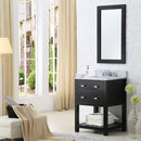 Water Creation 24" Espresso Single Sink Bathroom Vanity with Matching Framed Mirror and Faucet From The Madalyn Collection MA24CW01ES-R21BX0901