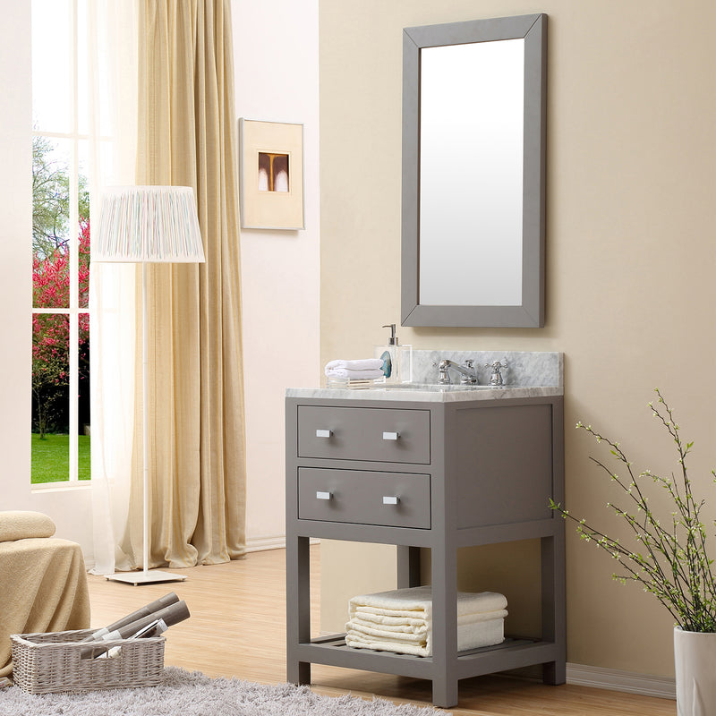 Water Creation 24" Cashmere Gray Single Sink Bathroom Vanity with Faucet From The Madalyn Collection MA24CW01CG-000BX0901