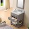 Water Creation 24" Cashmere Gray Single Sink Bathroom Vanity with Matching Framed Mirror and Faucet From The Madalyn Collection MA24CW01CG-R21BX0901