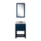 Water Creation 24" Monarch Blue Single Sink Bathroom Vanity with F2-0013 Satin Gold Faucet and Mirror From The Madalyn Collection MA24CW06MB-R21FX1306