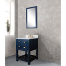 Water Creation 24" Monarch Blue Single Sink Bathroom Vanity with F2-0013 Satin Gold Faucet From The Madalyn Collection MA24CW06MB-000FX1306