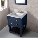 Water Creation 24" Monarch Blue Single Sink Bathroom Vanity with F2-0013 Satin Gold Faucet From The Madalyn Collection MA24CW06MB-000FX1306