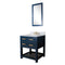 Water Creation 30" Monarch Blue Single Sink Bathroom Vanity with F2-0013 Satin Gold Faucet and Mirror From The Madalyn Collection MA30CW06MB-R21FX1306