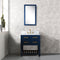 Water Creation 30" Monarch Blue Single Sink Bathroom Vanity with F2-0012 Satin Gold Faucet and Mirror From The Madalyn Collection MA30CW06MB-R21TL1206