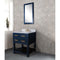 Water Creation 24" Monarch Blue Single Sink Bathroom Vanity with F2-0013 Satin Gold Faucet and Mirror From The Madalyn Collection MA24CW06MB-R21FX1306