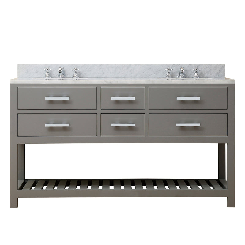 Water Creation 60" Cashmere Gray Double Sink Bathroom Vanity From The Madalyn Collection MA60CW01CG-000000000