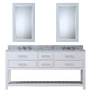 Water Creation 72" Pure White Double Sink Bathroom Vanity with 2 Matching Framed Mirrors From The Madalyn Collection MA72CW01PW-R24000000