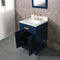 Water Creation Madison 24" Single Sink Carrara White Marble Vanity In Monarch Blue MS24CW06MB-000000000