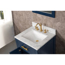 Water Creation Madison 24" Single Sink Carrara White Marble Vanity In Monarch Blue MS24CW06MB-000000000