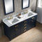 Water Creation Madison 72" Double Sink Carrara White Marble Vanity In Monarch Blue MS72CW06MB-000000000