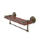 Allied Brass Monte Carlo Collection 16 Inch IPE Ironwood Shelf with Gallery Rail and Towel Bar MC-1-16TB-GAL-IRW-ABR