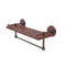 Allied Brass Monte Carlo Collection 16 Inch IPE Ironwood Shelf with Gallery Rail and Towel Bar MC-1-16TB-GAL-IRW-CA