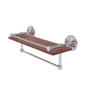 Allied Brass Monte Carlo Collection 16 Inch IPE Ironwood Shelf with Gallery Rail and Towel Bar MC-1-16TB-GAL-IRW-PC