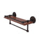 Allied Brass Monte Carlo Collection 16 Inch IPE Ironwood Shelf with Gallery Rail and Towel Bar MC-1-16TB-GAL-IRW-VB