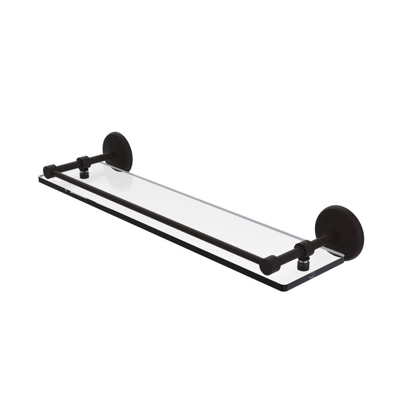 Allied Brass Monte Carlo 22 Inch Tempered Glass Shelf with Gallery Rail MC-1-22-GAL-ORB