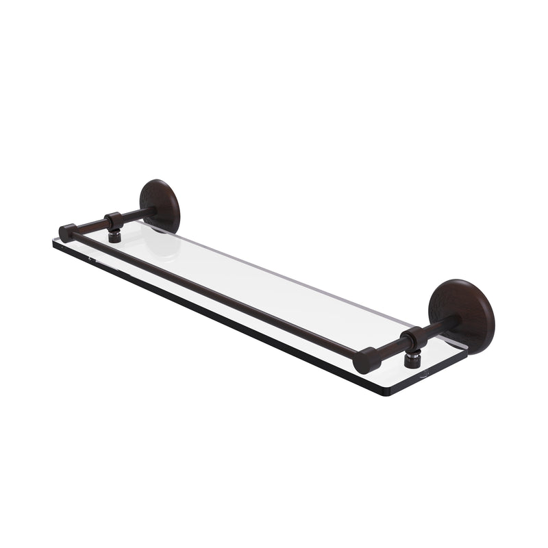 Allied Brass Monte Carlo 22 Inch Tempered Glass Shelf with Gallery Rail MC-1-22-GAL-VB