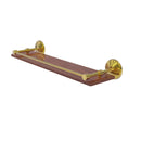 Allied Brass Monte Carlo Collection 22 Inch Solid IPE Ironwood Shelf with Gallery Rail MC-1-22-GAL-IRW-PB