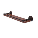 Allied Brass Monte Carlo Collection 22 Inch Solid IPE Ironwood Shelf with Gallery Rail MC-1-22-GAL-IRW-VB