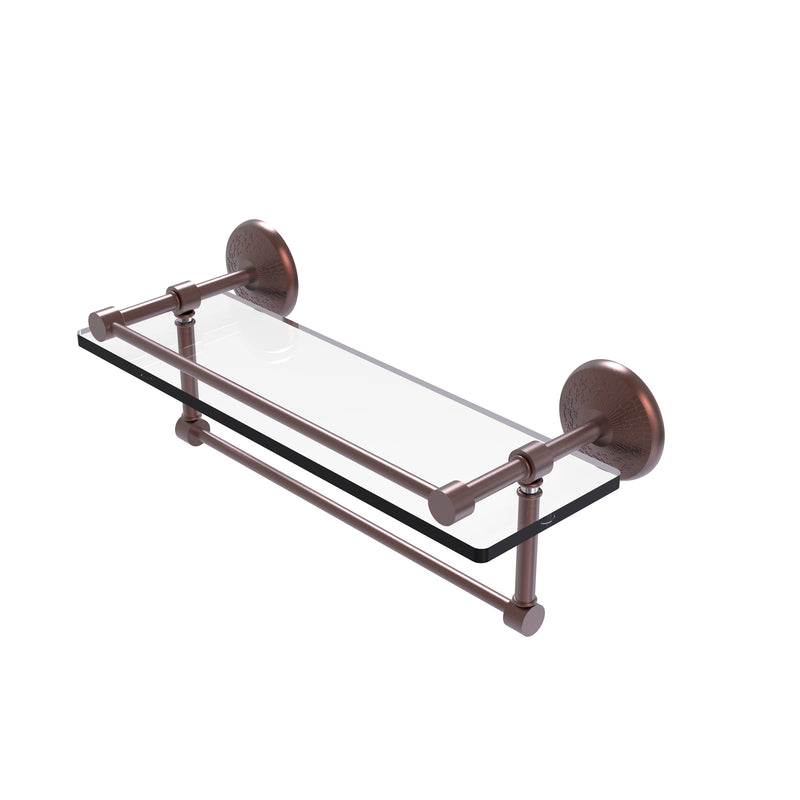 Allied Brass 16 Inch Gallery Glass Shelf with Towel Bar MC-1TB-16-GAL-CA