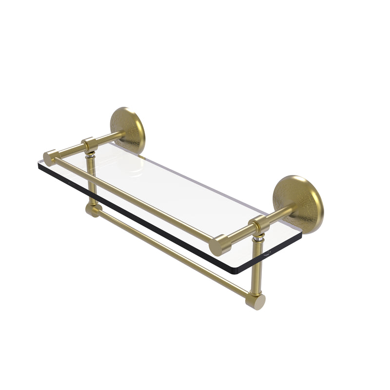 Allied Brass 16 Inch Gallery Glass Shelf with Towel Bar MC-1TB-16-GAL-SBR