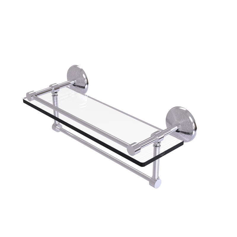 Allied Brass 16 Inch Gallery Glass Shelf with Towel Bar MC-1TB-16-GAL-SCH