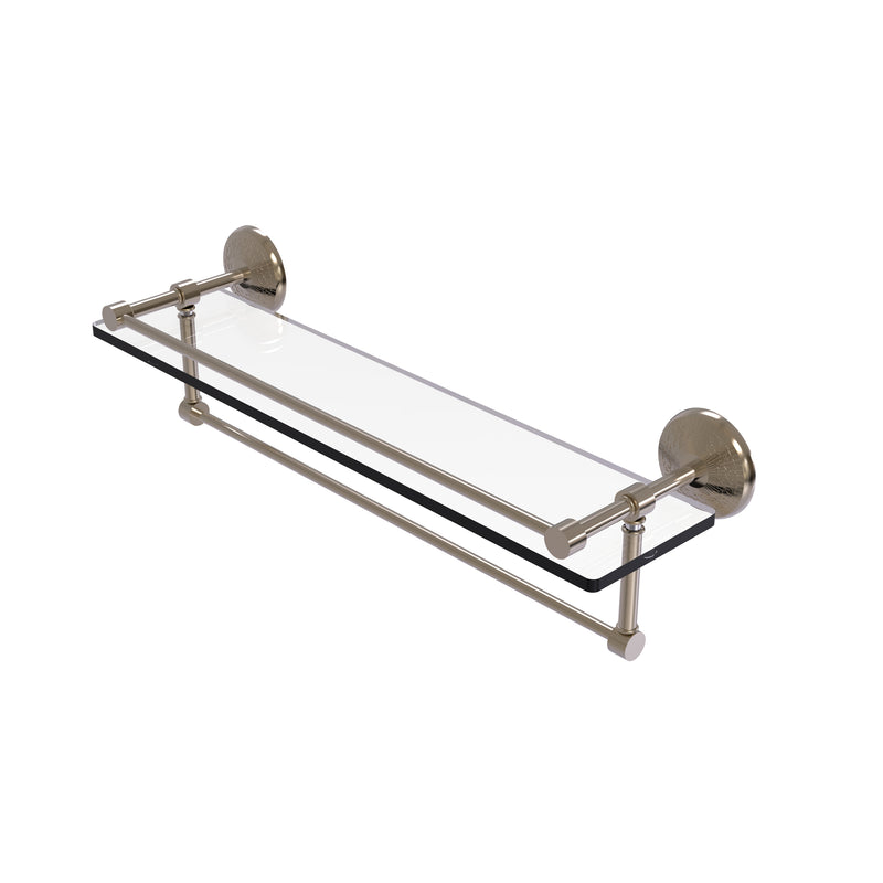 Allied Brass 22 Inch Gallery Glass Shelf with Towel Bar MC-1TB-22-GAL-PEW