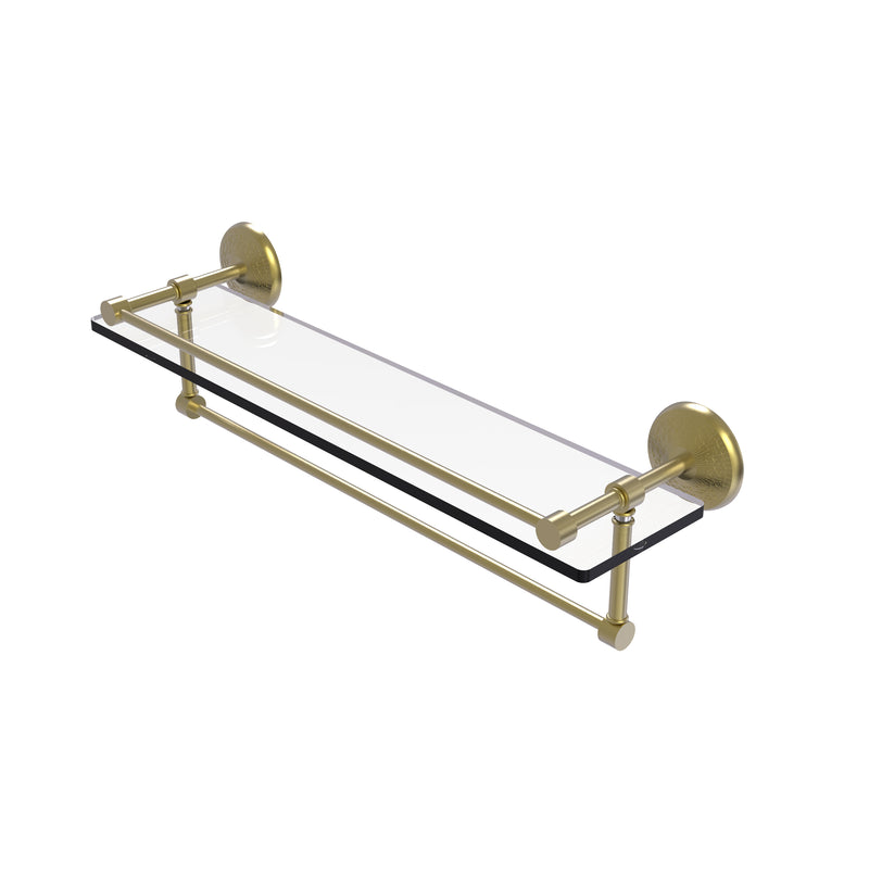 Allied Brass 22 Inch Gallery Glass Shelf with Towel Bar MC-1TB-22-GAL-SBR
