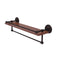 Allied Brass Monte Carlo Collection 22 Inch IPE Ironwood Shelf with Gallery Rail and Towel Bar MC-1-22TB-GAL-IRW-ABZ