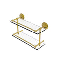Allied Brass Monte Carlo 16 Inch Double Glass Shelf with Gallery Rail MC-2-16-GAL-PB