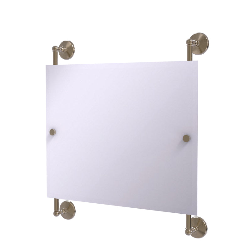 Allied Brass Monte Carlo Landscape Rectangular Frameless Rail Mounted Mirror MC-27-93-PEW