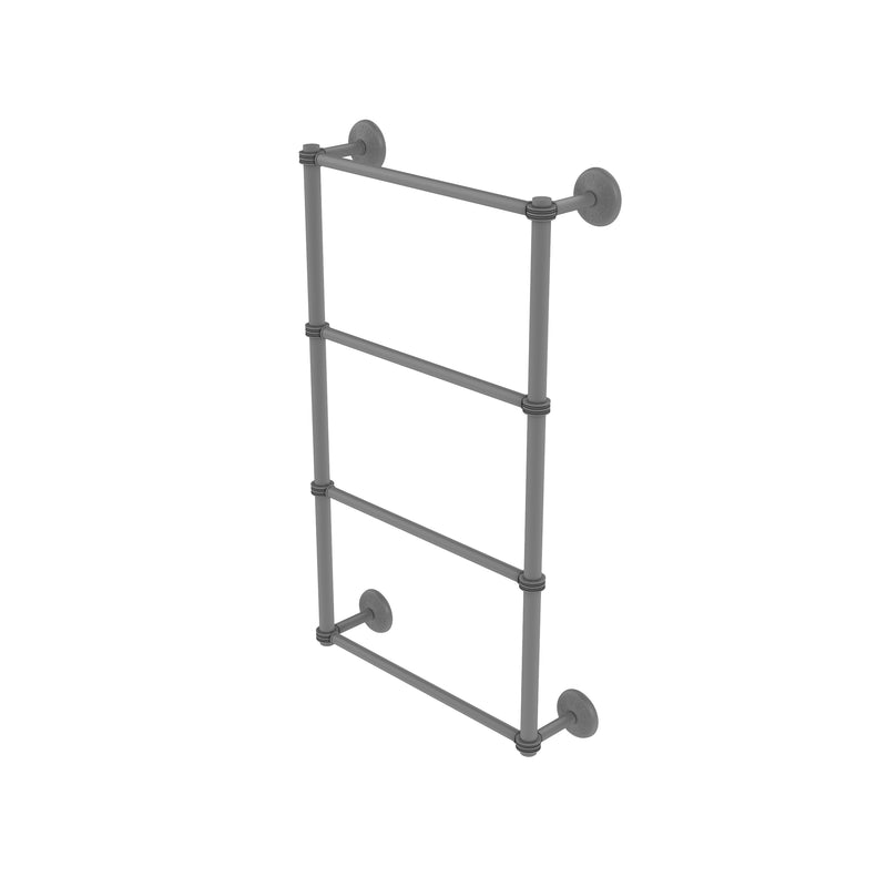 Allied Brass Monte Carlo Collection 4 Tier 24 Inch Ladder Towel Bar with Dotted Detail MC-28D-24-GYM