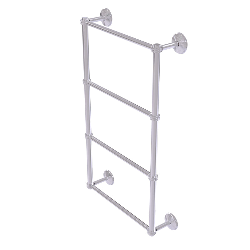 Allied Brass Monte Carlo Collection 4 Tier 24 Inch Ladder Towel Bar with Dotted Detail MC-28D-24-SCH